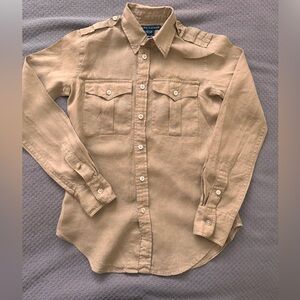 Ralph Lauren Blue Label Tan Button Down Shirt